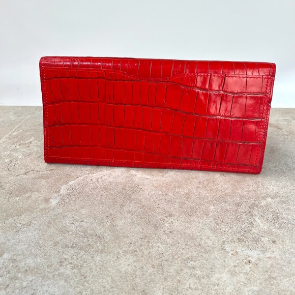 Abas Crocodile Red Wallet - Picture 2 of 8